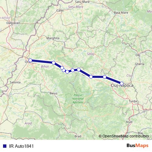 IR Auto1841 bus Line Map