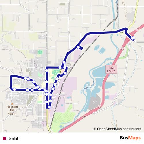 Selah bus Line Map