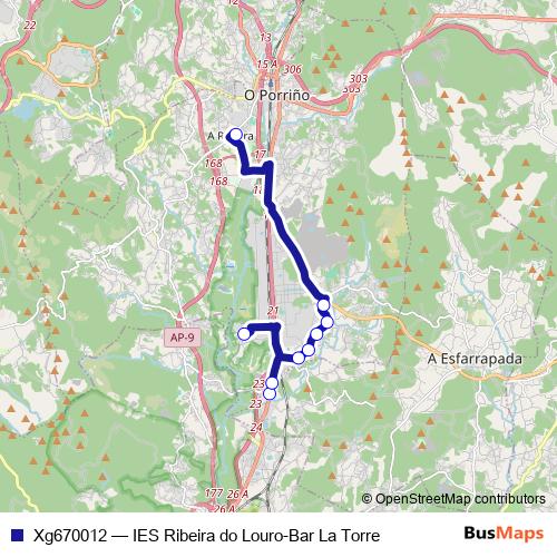 Xg670012 bus Line Map