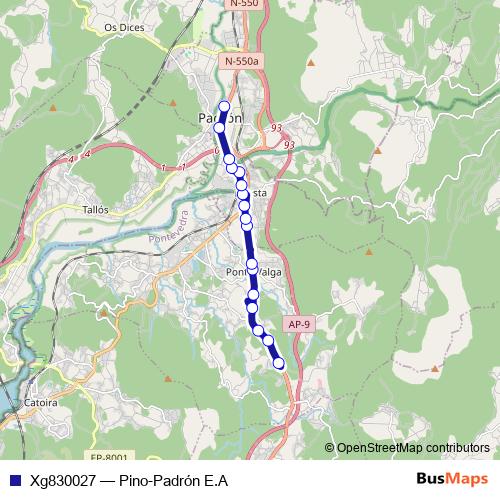Xg830027 bus Line Map