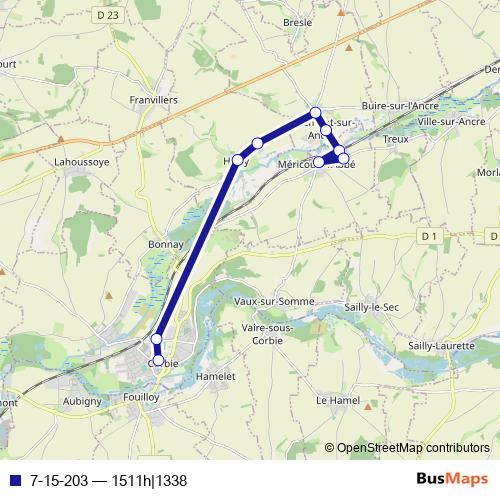 7-15-203 bus Line Map