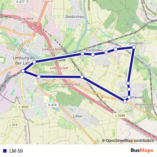 LM-59 bus Line Map