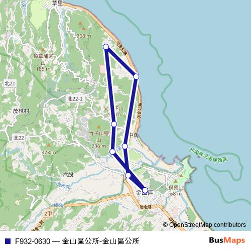 F932-0630 bus Line Map