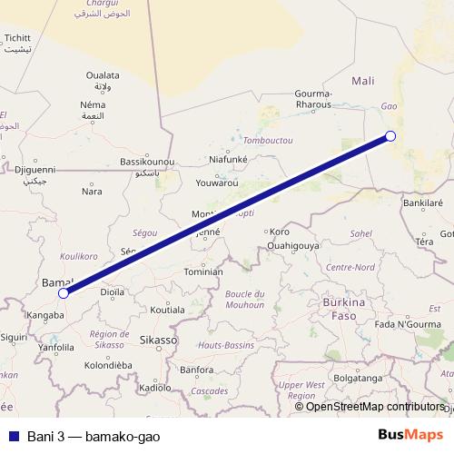 Bani 3 bus Line Map