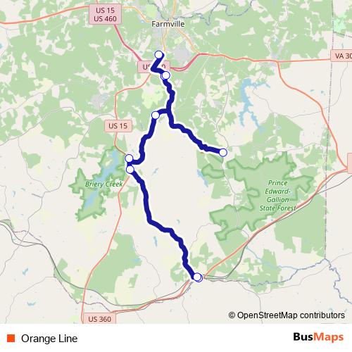 Orange Line bus Line Map