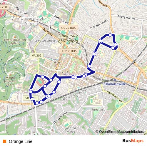 Orange Line bus Line Map