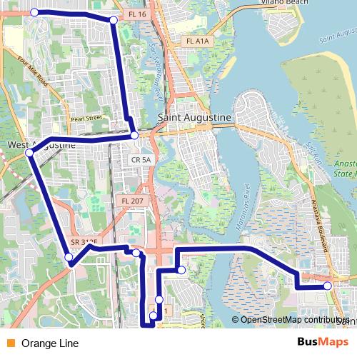 Orange Line bus Line Map