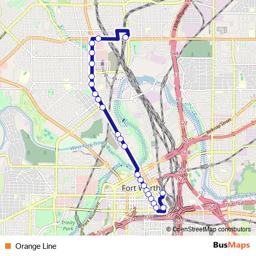 Orange Line bus Line Map