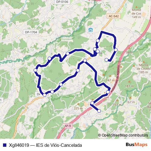 Xg846019 bus Line Map