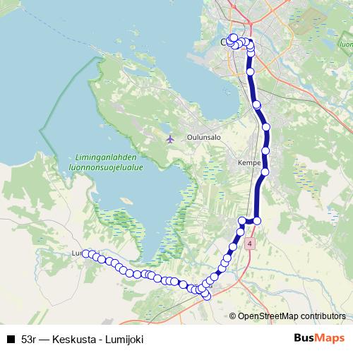 53r bus Line Map