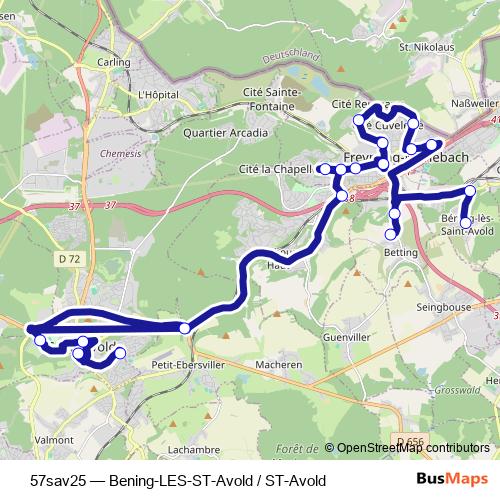 57sav25 bus Line Map