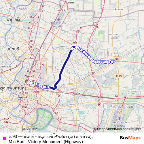 ต.93 bus Line Map