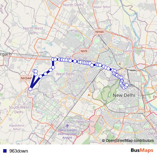 963down bus Line Map