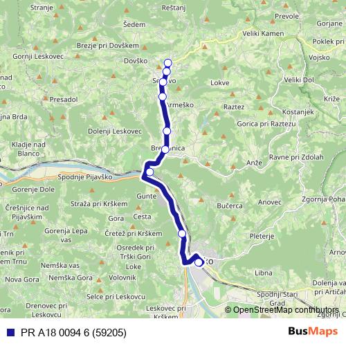 PR A18 0094 6 (59205) bus Line Map