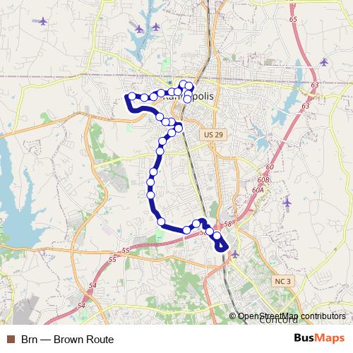 Brn bus Line Map