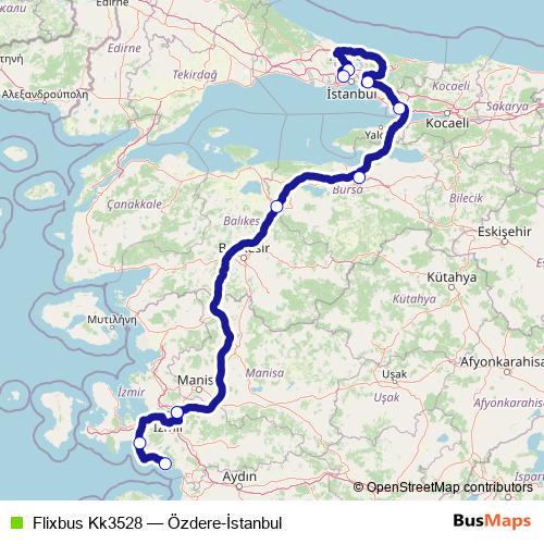 Flixbus Kk3528 bus Line Map