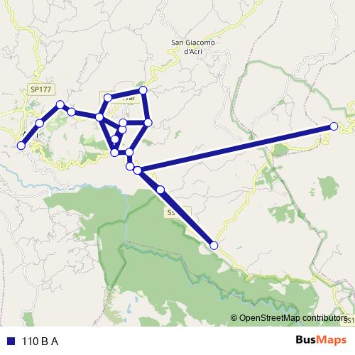 110 B A bus Line Map