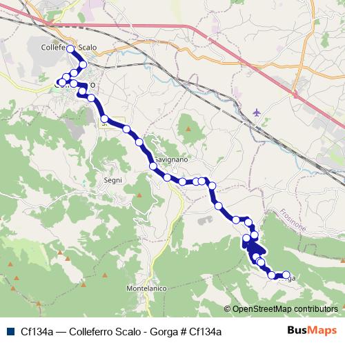Cf134a bus Line Map