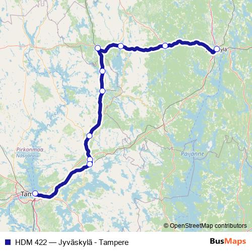 HDM 422 rail Line Map