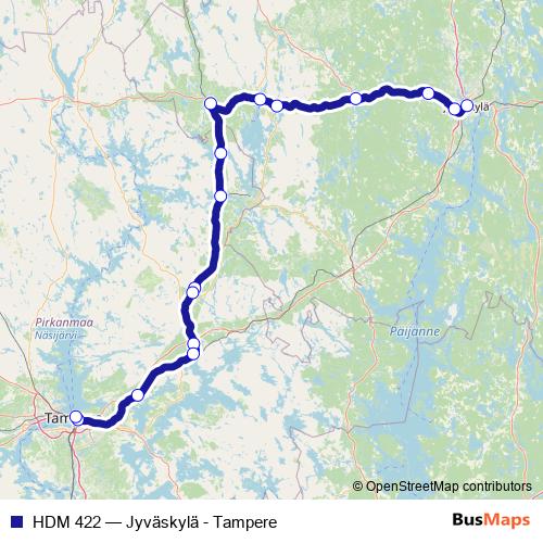 HDM 422 rail Line Map