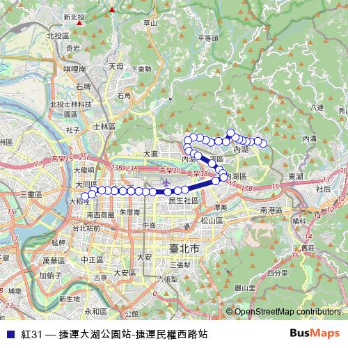 紅31 bus Line Map