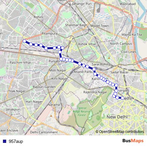 957aup bus Line Map