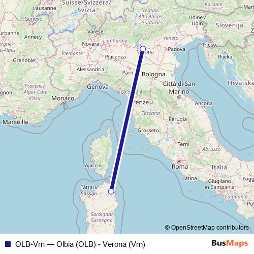 OLB-Vrn air Line Map