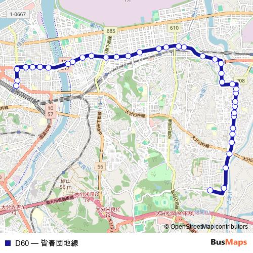 D60 bus Line Map