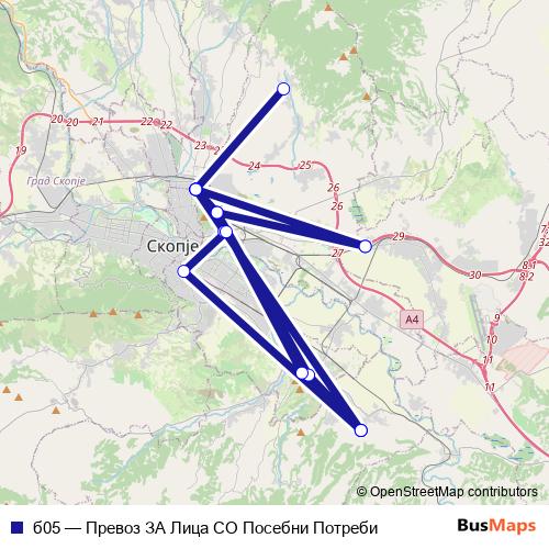 б05 bus Line Map