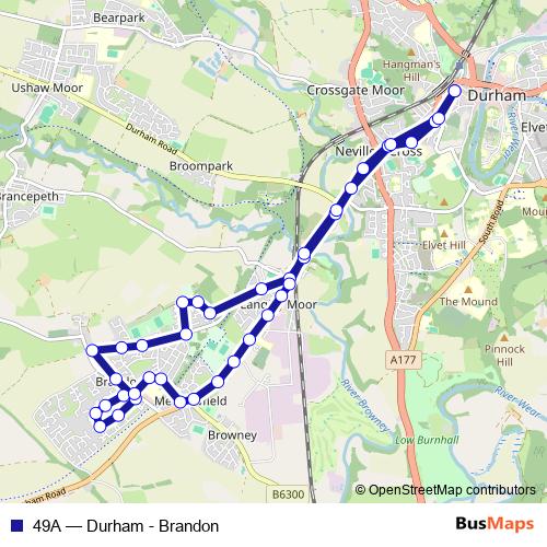 49A bus Line Map