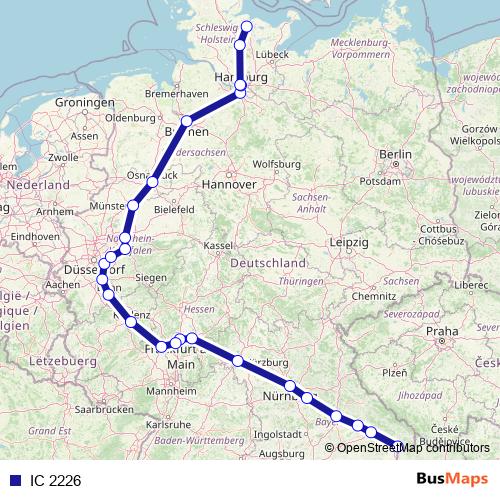 IC 2226 rail Line Map