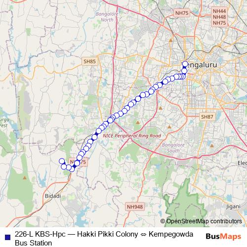 226-L KBS-Hpc bus Line Map