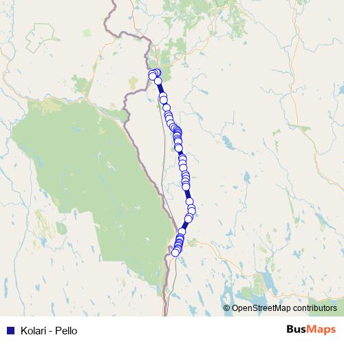 Kolari - Pello bus Line Map