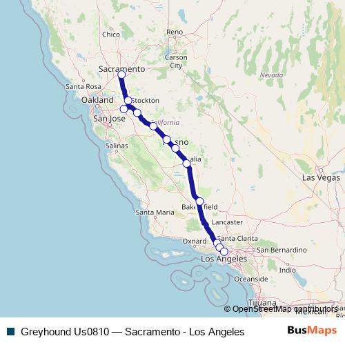 Greyhound Us0810 bus Line Map