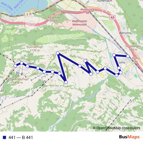 441 bus Line Map