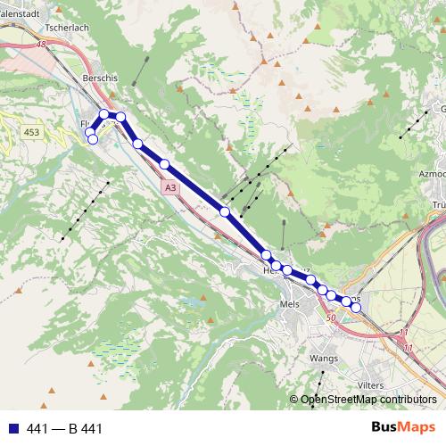 441 bus Line Map