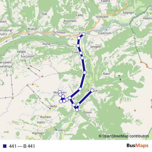 441 bus Line Map