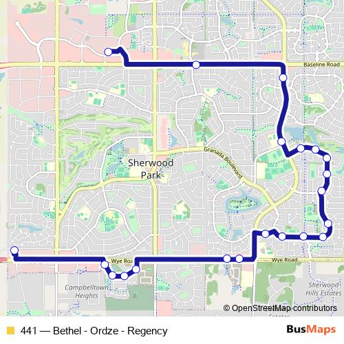441 bus Line Map