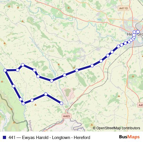 441 bus Line Map