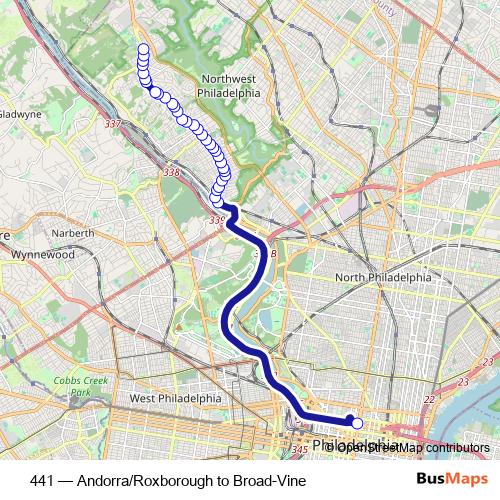 441 bus Line Map