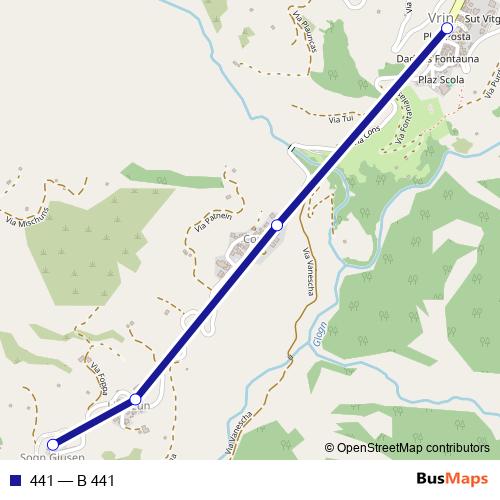 441 bus Line Map
