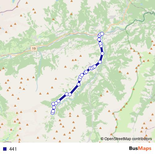 441 bus Line Map