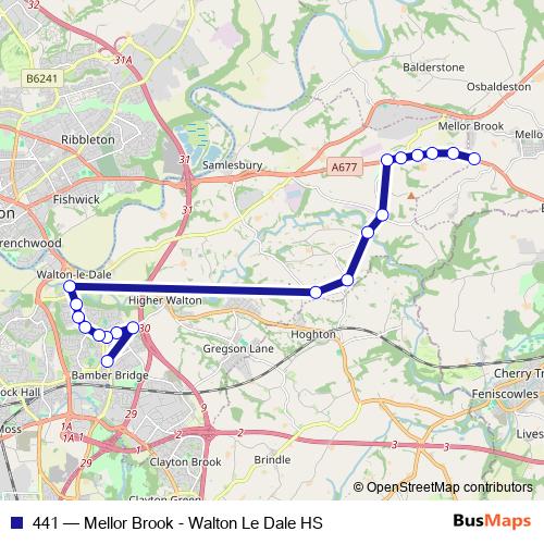 441 bus Line Map