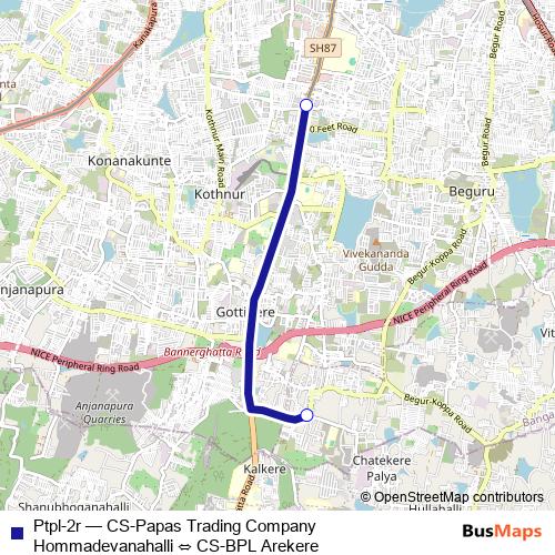 Ptpl-2r bus Line Map