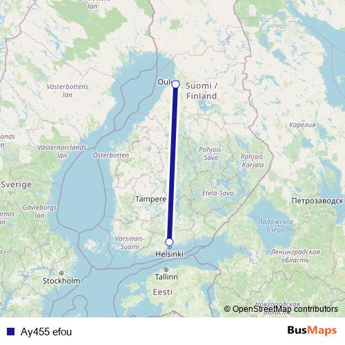 Ay455 efou air Line Map