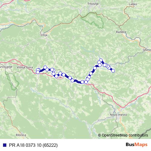 PR A18 0373 10 (65222) bus Line Map