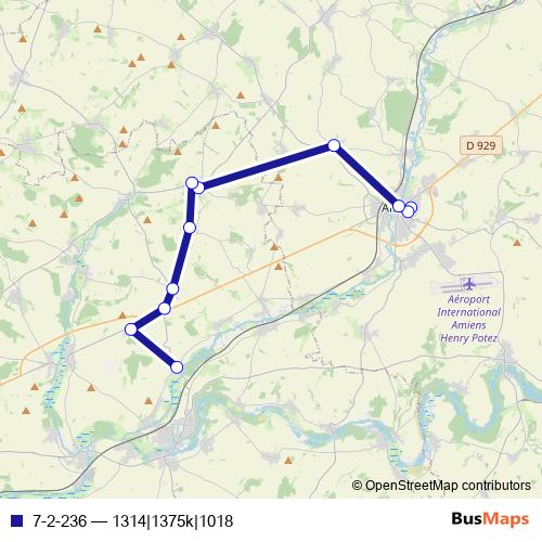 7-2-236 bus Line Map
