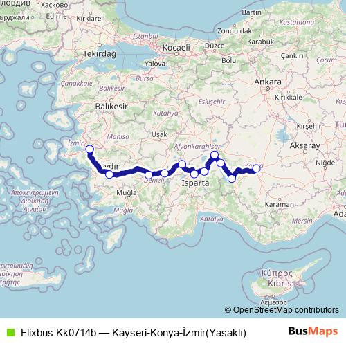 Flixbus Kk0714b bus Line Map