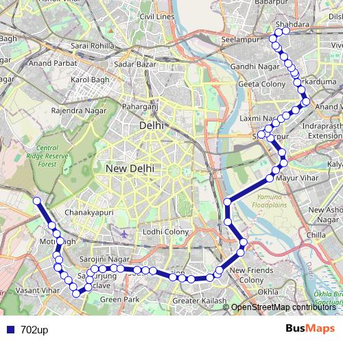 702up bus Line Map