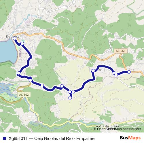 Xg651011 bus Line Map
